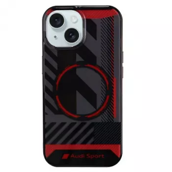 Audi IML Sport MagSafe tok iPhone 15 Plus / 14 Plus 6,7 inch fekete merev hátlap