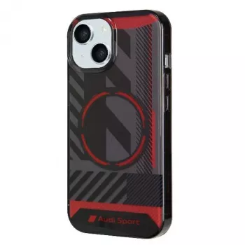 Audi IML Sport MagSafe tok iPhone 15 Plus / 14 Plus 6,7 inch fekete merev hátlap