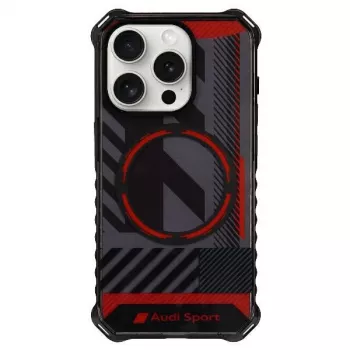 Audi IML Sport MagSafe tok iPhone 15 Pro Max 6,7 inch fekete merev hátlap