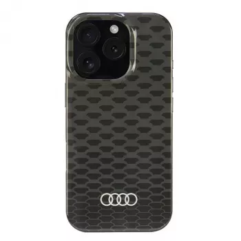 Audi IML Stitching Pattern MagSafe merev tok Apple iPhone 16 Pro 6,3 inch fekete