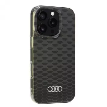 Audi IML Stitching Pattern MagSafe merev tok Apple iPhone 16 Pro 6,3 inch fekete