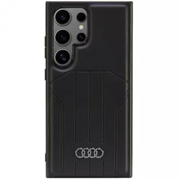 AUDI műbőr MagSafe merev tok Samsung Galaxy S24 Ultra fekete
