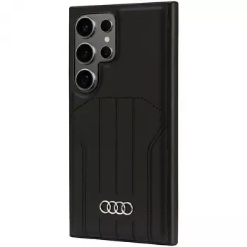 AUDI műbőr MagSafe merev tok Samsung Galaxy S24 Ultra fekete