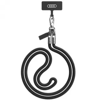 Audi univerzális telefontartó nyakpánt 120cm 6mm crossbody fekete AU-CBL8-R8/D1-BK