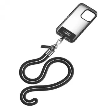 Audi univerzális telefontartó nyakpánt 120cm 6mm crossbody fekete AU-CBL8-R8/D1-BK