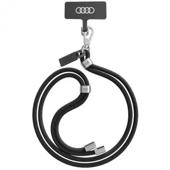 Audi univerzális telefontartó nyakpánt 120cm 6mm crossbody fekete AU-CBL6-R8/D1-BK