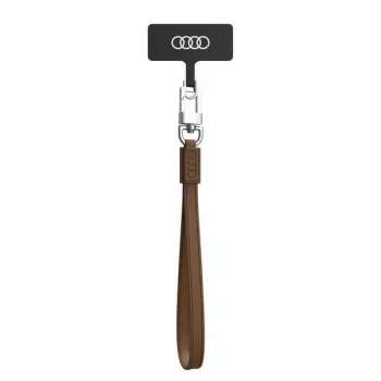 Audi univerzális telefontartó nyakpánt 28cm 10mm bőr barna AU-HSLSL-GT/D1-BN