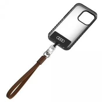 Audi univerzális telefontartó nyakpánt 28cm 10mm bőr barna AU-HSLSL-GT/D1-BN
