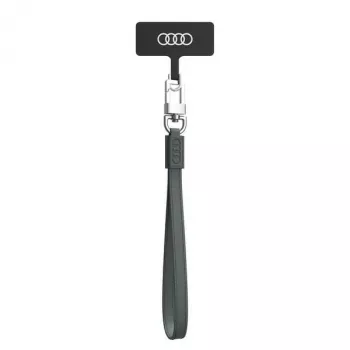 AUDI univerzális telefontartó nyakpánt 28cm 10mm bőr szürke AU-HSLSL-GT/D1-GY