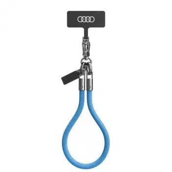 Audi univerzális telefontartó nyakpánt 28cm 8mm kék AU-HSL8-R8/D1-BE