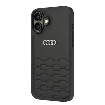 Audi műbőr merev tok iPhone 16 Plus 6,7 inch készülékhez - fekete