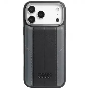 Audi A6 műbőr MagSafe tok iPhone 17 Pro Max készülékhez fekete