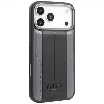 Audi A6 műbőr MagSafe tok iPhone 17 Pro Max készülékhez fekete