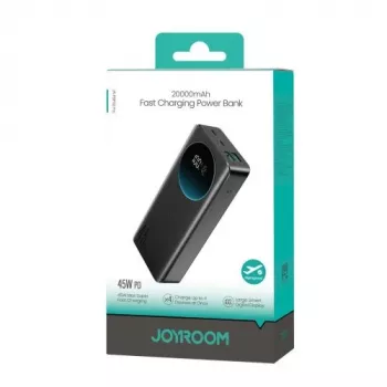 Joyroom JR-PBF02 Pro power bank 20000 mAh 45 W digitális kijelzővel 2x USB-A 2x USB-C – fekete