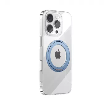 JOYROOM JR-16JL6 ultravékony MagSafe-kompatibilis tok iPhone 16 Pro Max készülékhez 360°-ban forgatható gyűrűs állvánnyal – kék