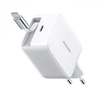 Joyroom JR-TCL06 67W GaN töltő beépített kihúzható USB-C kábellel – fehér