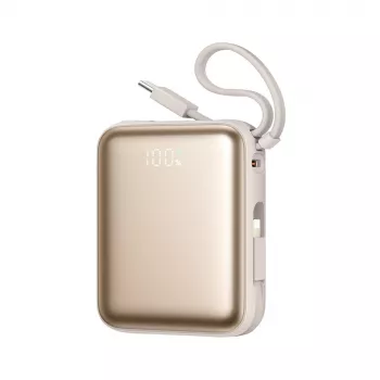 Joyroom JR-PBF27 power bank 22,5W 10000mAh két beépített kábellel – arany