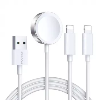 Joyroom S-IW007 3 az 1-ben mágneses töltőkábel USB-A–Lightning/USB-C/Micro USB 1,2m fehér