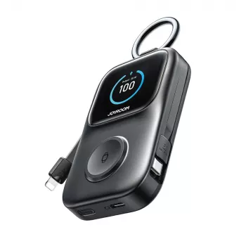 Joyroom JR-W19 5000 mAh vezeték nélküli power bank óratöltővel 5W fekete