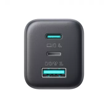 Joyroom JR-TO1 GaN 45W USB-C Lightning USB-A fali töltő – fekete