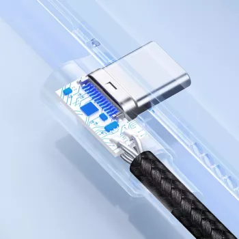 UGREEN USB-C–USB-A 2.0 szögletes kábel US176, 3A, 3 m fekete