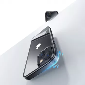 Ugreen LP634 kitámasztós védőtok kemény tok puha gél kerettel iPhone 14 Plus-hoz (90925) fekete