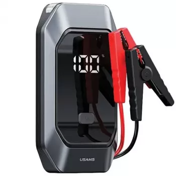 USAMS jumpstarter powerbank 8000mAh LED zseblámpával fekete ZB284ZDB01