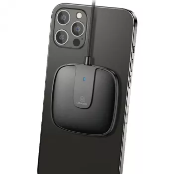 USAMS US-CD153 mágneses vezeték nélküli töltő 15W iPhone 12 sorozathoz fekete