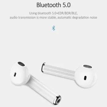 USAMS LU sorozat True Wireless Stereo Bluetooth 5.0 fülhallgató töltőtokkal, fehér, BHULU01 (US-LU001)
