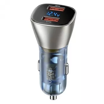 USAMS C29 45W 2xUSB-A gyorstöltő autós töltő világos arany CC154CC01 (US-CC154)