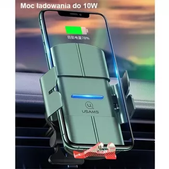 USAMS US-CD133 vezeték nélküli töltős power bank 10W 10000mAh fekete