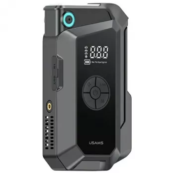 USAMS jumpstarter power bank 8000mAh LED zseblámpával fekete ZB287