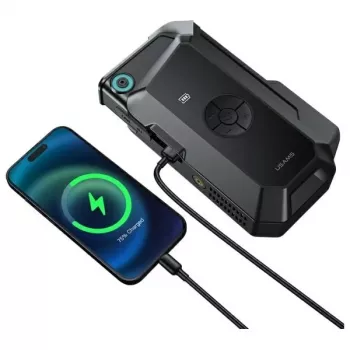 USAMS jumpstarter power bank 8000mAh LED zseblámpával fekete ZB287