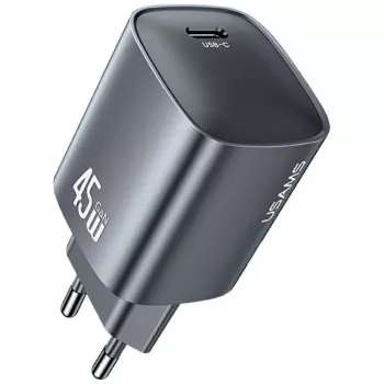 USAMS T66 45W GaN gyorstöltő fekete
