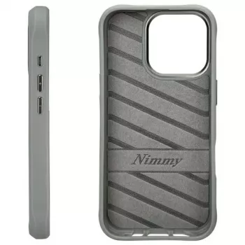 Nimmy védőtok Apple iPhone 16 Pro Max 6,9 inch készülékhez, szürke Glasses Cool Cat grafikával
