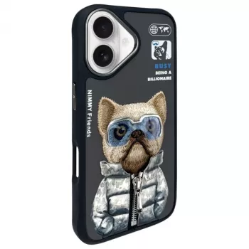 Nimmy Cool&Cute 2.0 kutya védőtok Apple iPhone 16 6,1 inch készülékhez, fekete