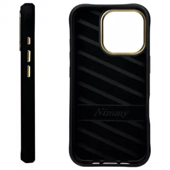 Nimmy Cool&Cute 2.0 majom hátlap Apple iPhone 16 Pro készülékhez, fekete, TPU