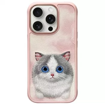 Nimmy Big Eyed Pet 2.0 macska tok Apple iPhone 16 Pro Max 6,9 inch készülékhez - rózsaszín
