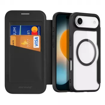 DUXDUCIS Skin X Pro pénztárcás tok iPhone 17 Air készülékhez MagSafe-dzsel – fekete
