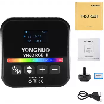 LED videófény Yongnuo YN60 RGB II - WB (2500K - 9900K), fekete