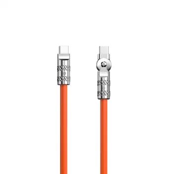 Dudao L24CC USB-C-USB-C szögletes kábel 120W 1m 180°-os forgatás narancssárga