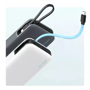 CUKTECH CUKP200NGLLG 55W 20000mAh Power Bank with Built-in USB-C Cable - White