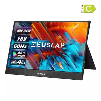 ZEUSLAP Z15ST hordozható monitor 15,6 inch érintőképernyővel, Full HD IPS