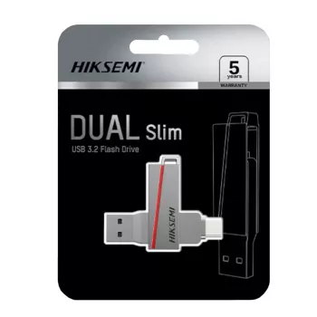 HIKSEMI CLE USB 64 GB E307C U3 Dual USB 3.2 és USB Type-C szürke