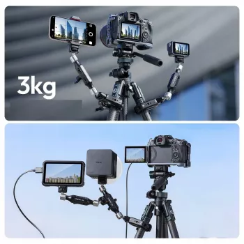 ULANZI Magic Arm 360° 1/4 inch és 3/8 inch menettel fényképezőgéphez, kamerához TB15 T058GBB1