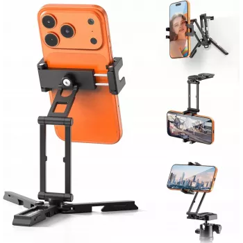 ULANZI SK29 Magic Arm telefontartó Arca-Swiss gyorscserélő lemezzel, 1/4 inch menettel, hidegcipővel, fekete