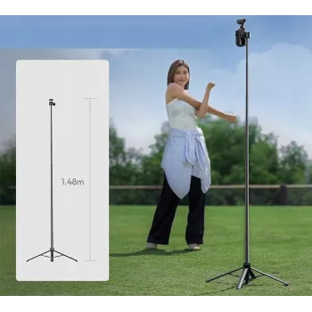 ULANZI szelfibot-állvány 148 cm 1/4 inch menettel okostelefonhoz, kamerához TT24