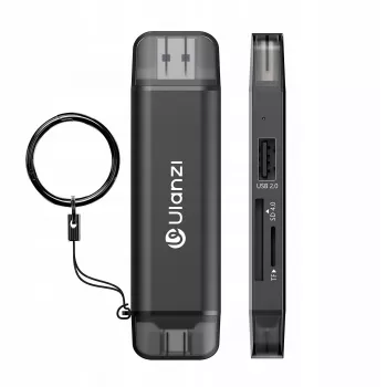 ULANZI CR3 3 az 1-ben SD/MicroSD/USB kártyaolvasó USB-C és USB-A csatlakozókkal