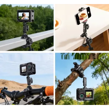 ULANZI EA03 Super Clamp rákos szorító 1/4 inch menettel és hidegcípővel Magic Armhoz