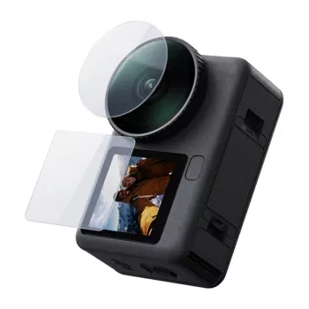 TELESIN edzett üveg készlet DJI Osmo Action 6 kamerához (2x lencse + kijelző)